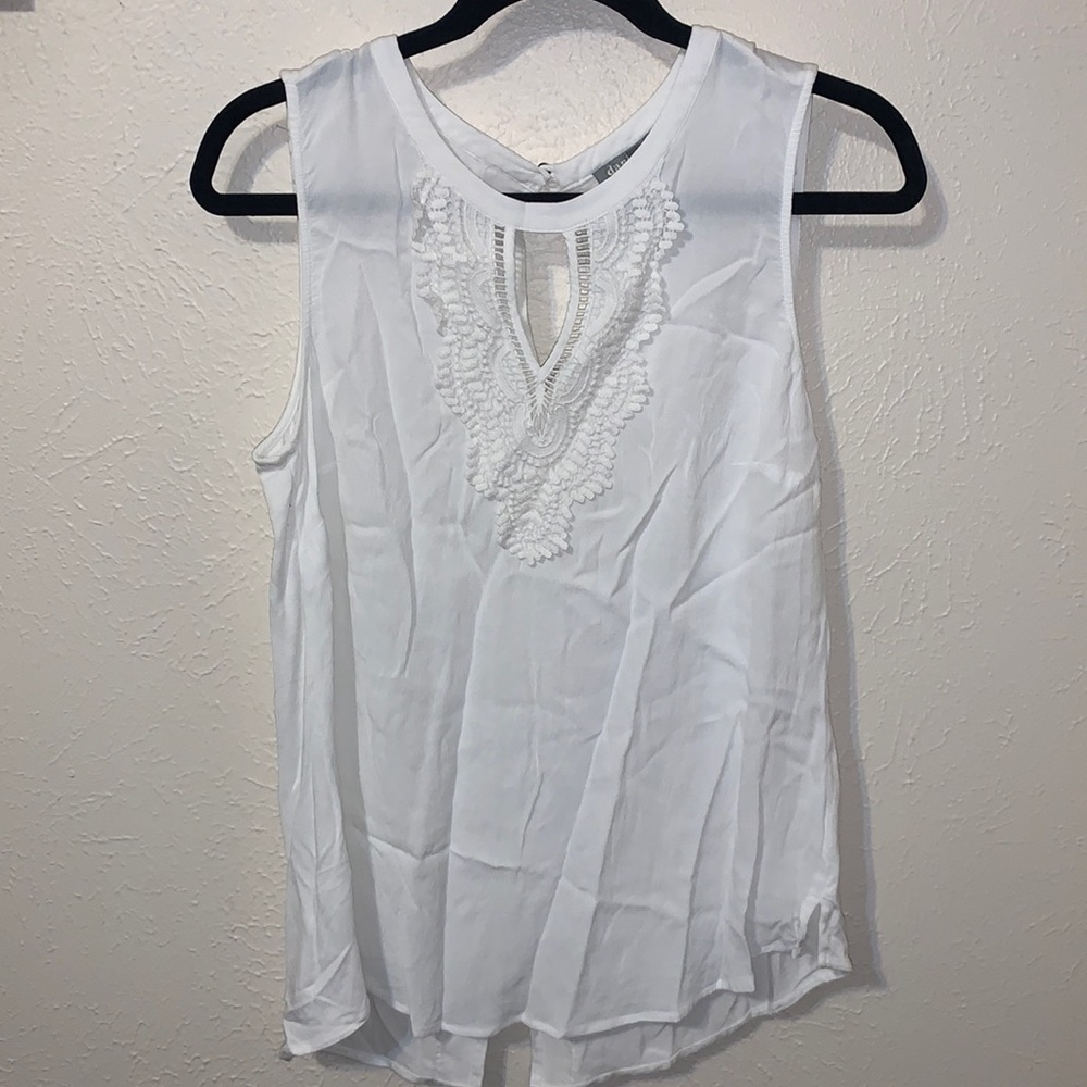 Daniel Rainn Quin Keyhole Crochet Top